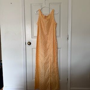 Vintage Handmade Yellow Lace Dress